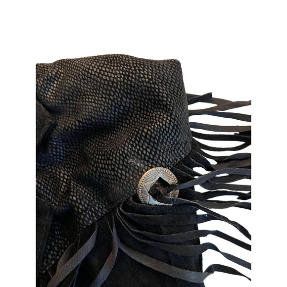 Leather G-III Global Identity Fringe Western Jacket Women's Size Large Vintage - Picture 8 of 8